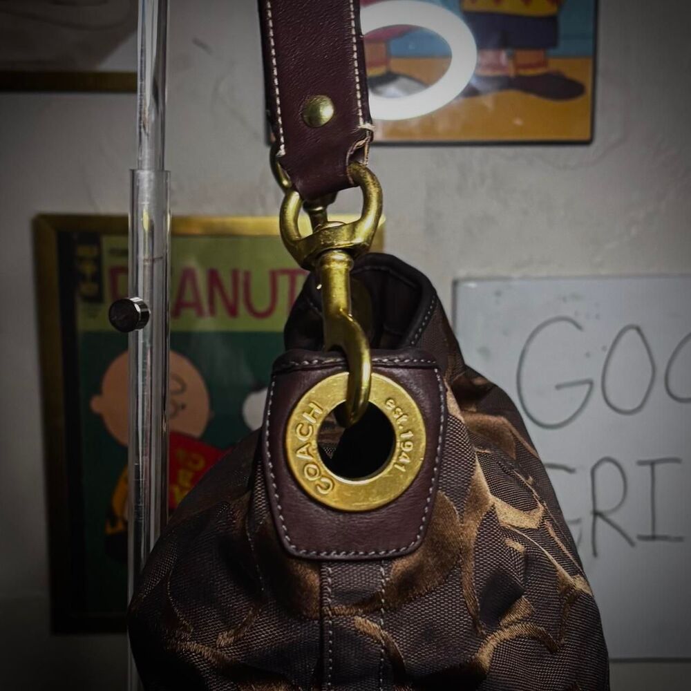 Custom Coach Signature Lurex Metallic Bleeker Shoulder Bag (Style No. 11101)